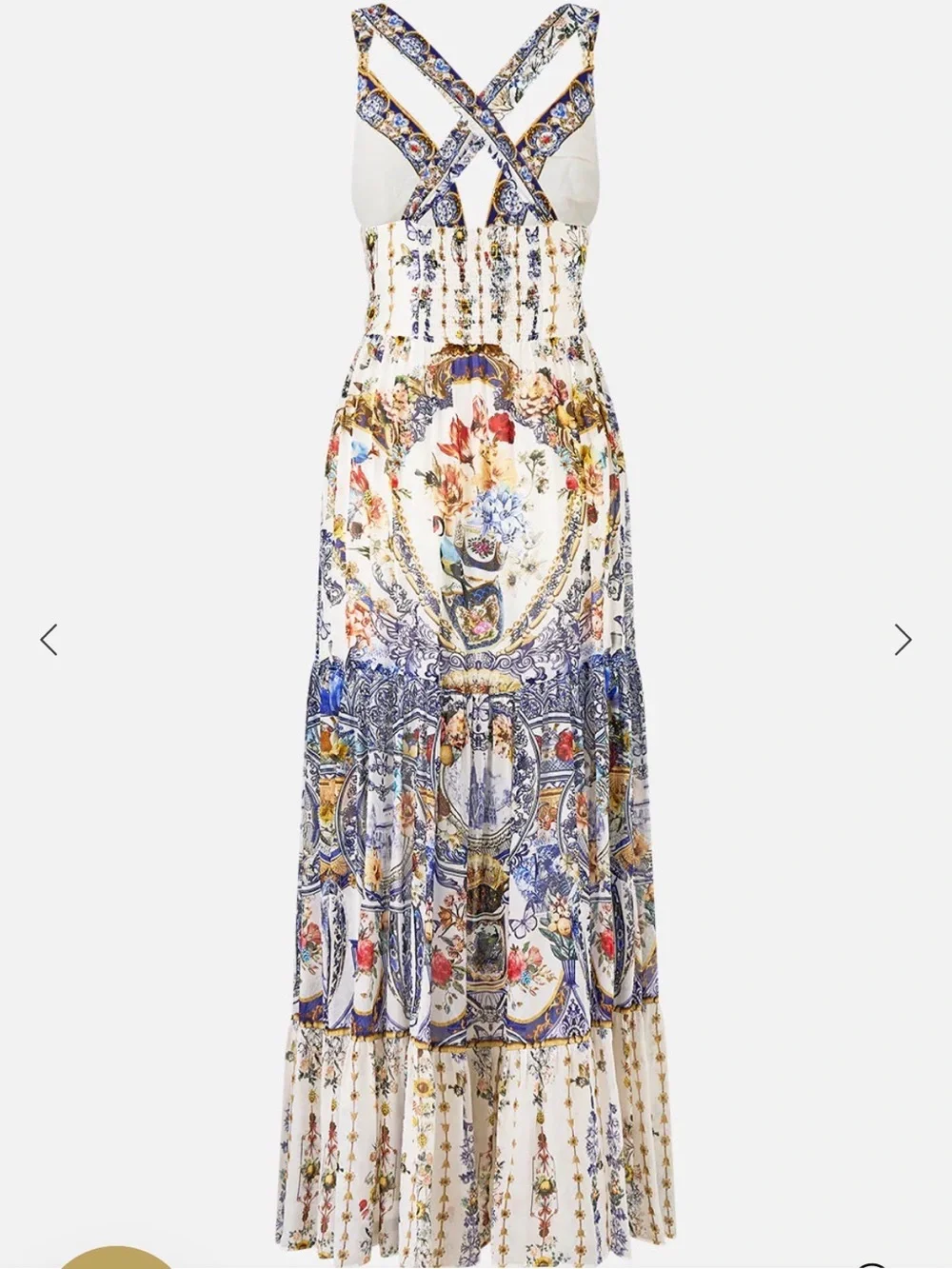 1100.00 the pottery parlor Bead Strap Gathered Panel Dress the pottery parlor - Picture 3 of 8